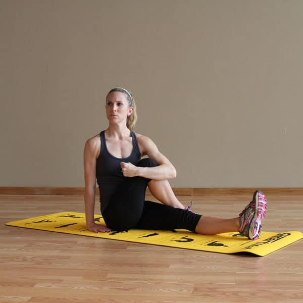 Smart Mat 6mm - Yellow - yoga mat torso twist