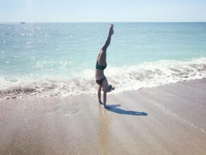 Handstand on Beach