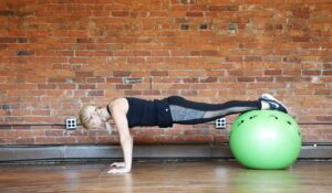 Smart Stability Ball plank on ball