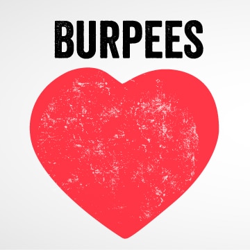 burpees with red heart