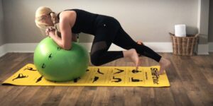 How To Do a Knee to Elbow Plank on the Stability Ball Step 2