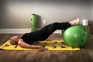 How To Do a Hip Bridge Roll- Out on the Smart Stability Ball Step 2