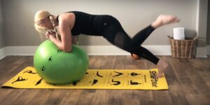 How To Do a Knee to Elbow Plank on the Stability Ball Step 3
