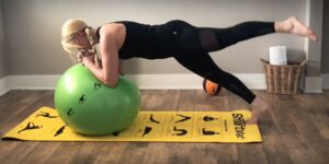 How To Do a Knee to Elbow Plank on the Stability Ball Step 4