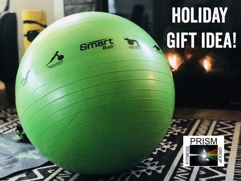 Stability Ball by Fireplace