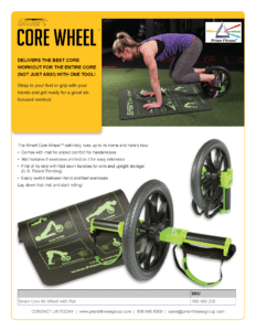 Smart Core Ab Wheel with Mat by Prism Fitness Sell Sheet Available Flyers