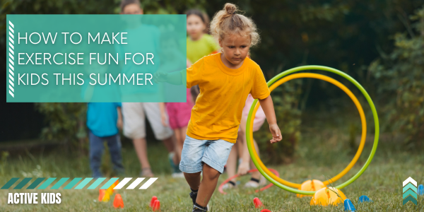 Getting kids active this summer doesn't have to be a chore. Make exercise fun for kids ages 3 -12 this summer with a little fun and creativity