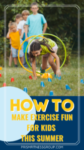 Getting kids active this summer doesn't have to be a chore. Make exercise fun for kids this summer with a little creativity and enthusiasm! Kids Playing Obstacle Course Challenge