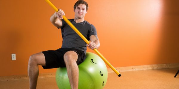 Are you sitting on the right size yoga ball?