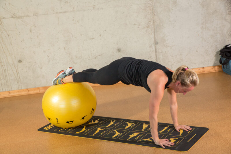 Smart Stability Ball Plank with feet on yoga ball