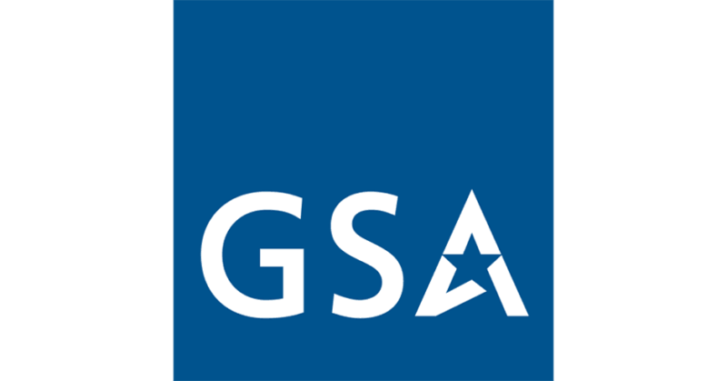 Official GSA logo representing General Services Administration federal purchasing program for gym equipment through IRON COMPANY GSA Contract 47QSMA22D08NN